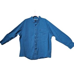 Men's Ariat Blue Button-Up Shirt - Size XXL